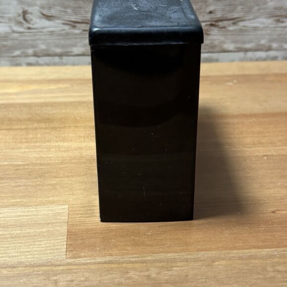 Vintage Wall Mount Metal Double Match Box Holder Dispenser Black Floral - Picture 6 of 12